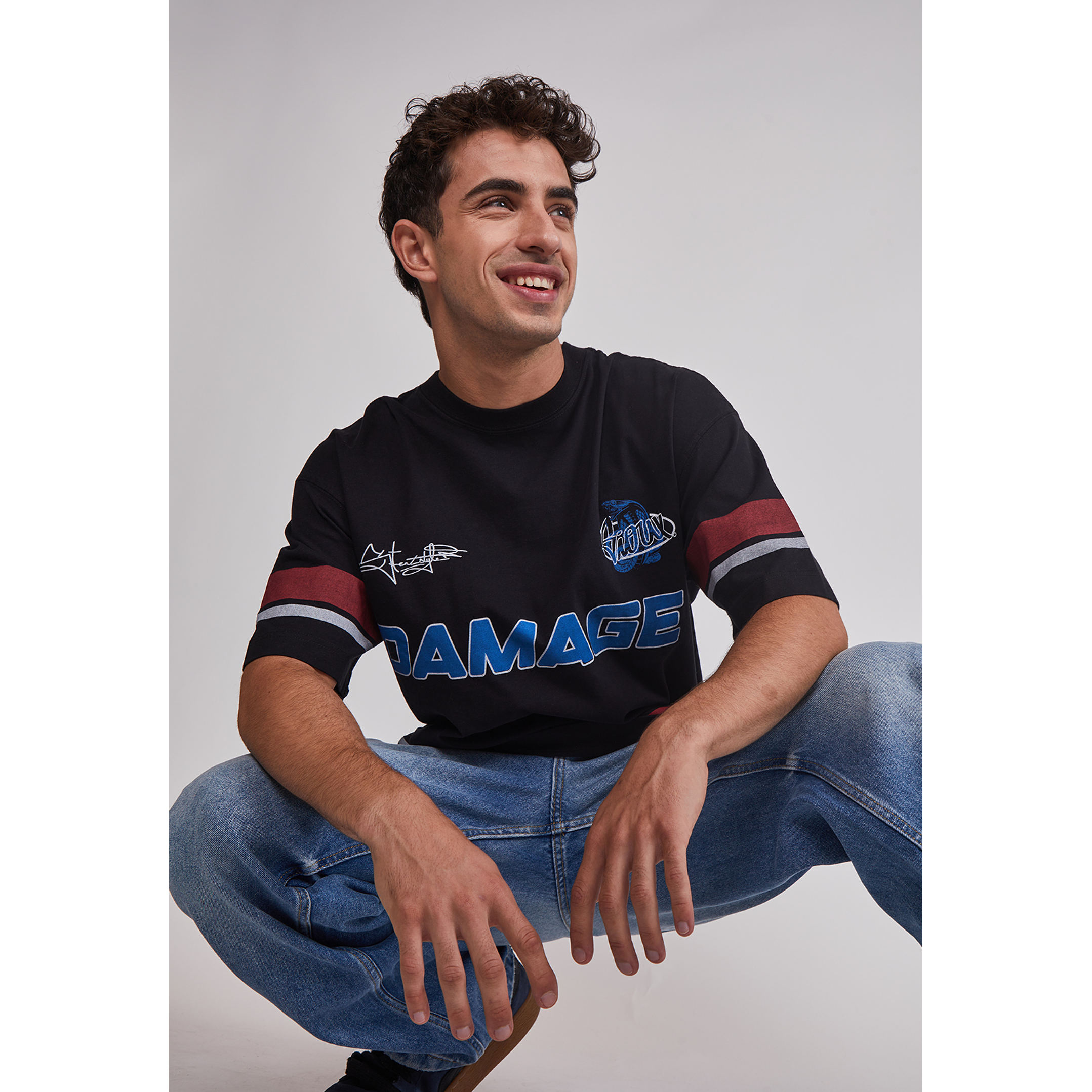 Polera Hombre Relaxed Serpiente Negro Sioux 5
