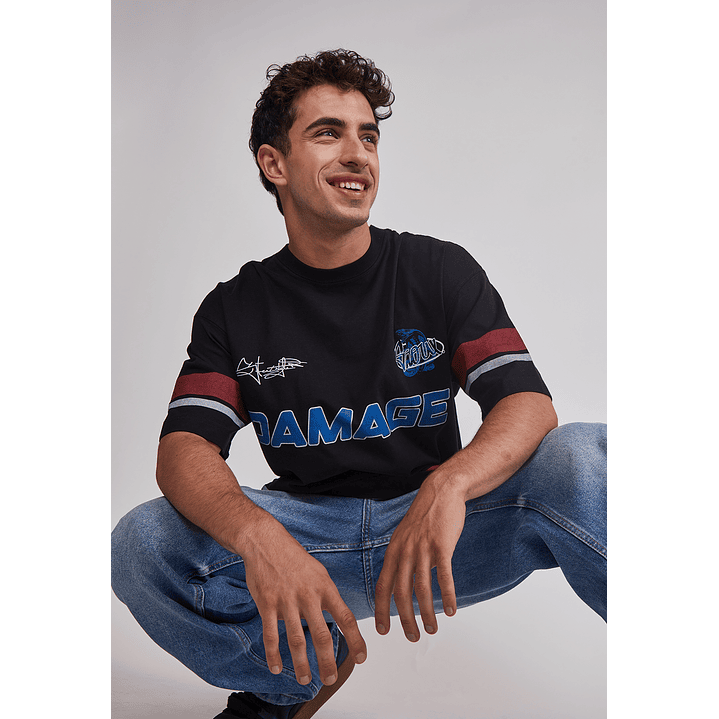 Polera Hombre Relaxed Serpiente Negro Sioux 5