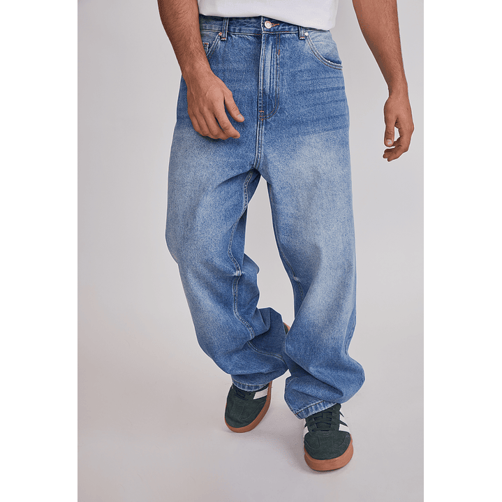 Jeans Hombre Baggy Cierre Azul Sioux 1