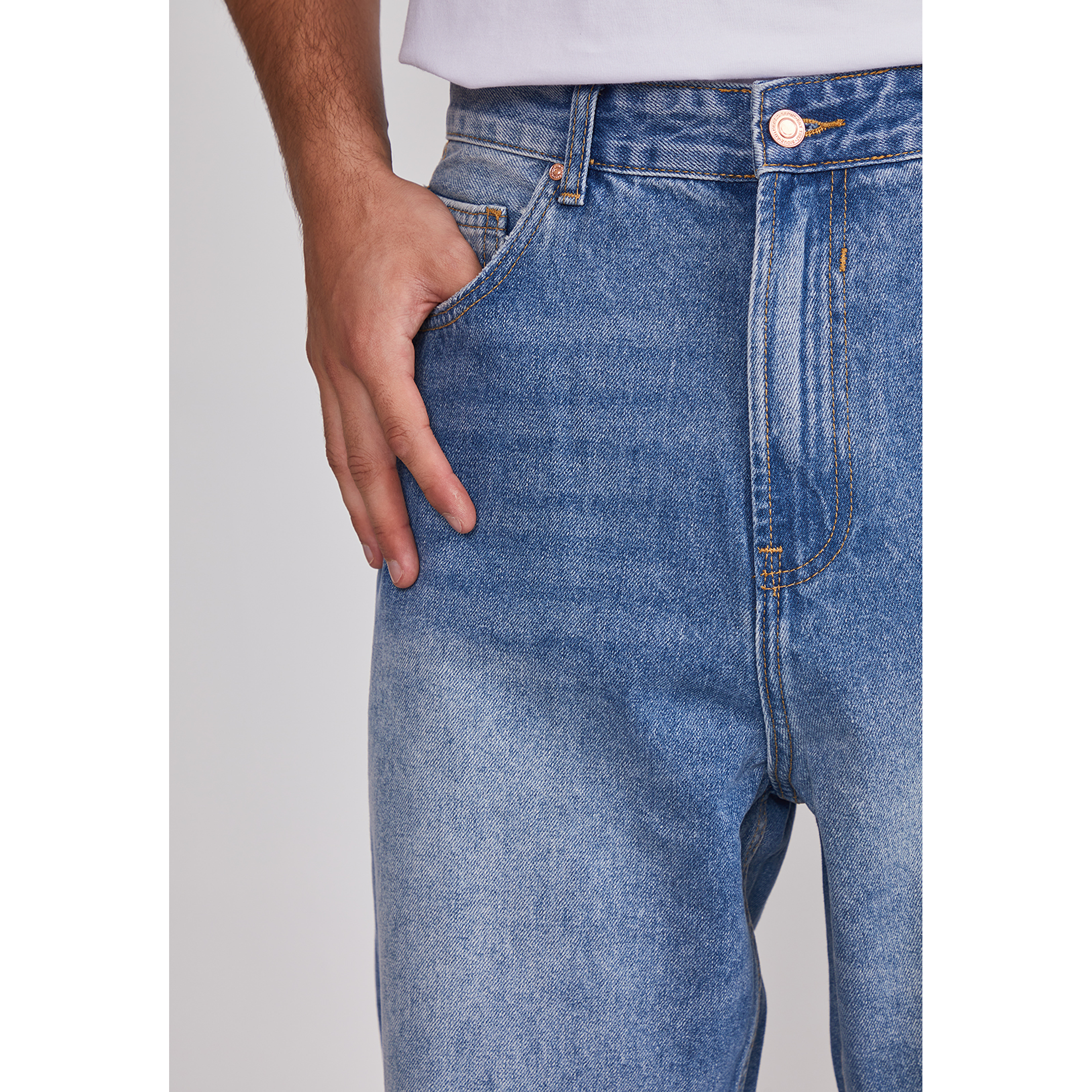 Jeans Hombre Baggy Cierre Azul Sioux 3