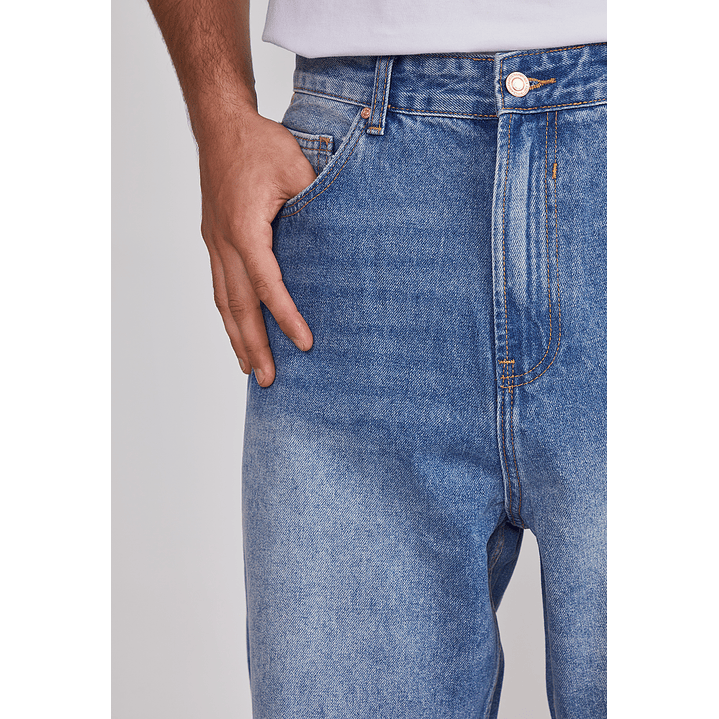 Jeans Hombre Baggy Cierre Azul Sioux 3