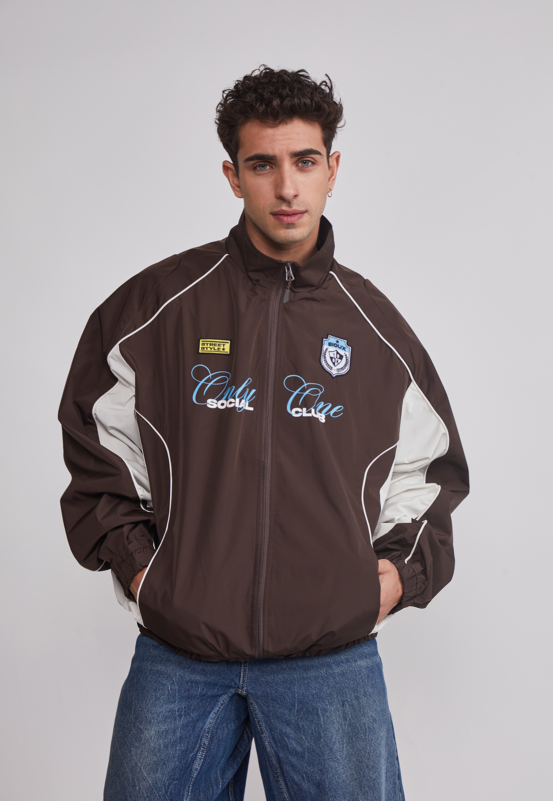Cortaviento Hombre Técnico Sport Café Sioux 1