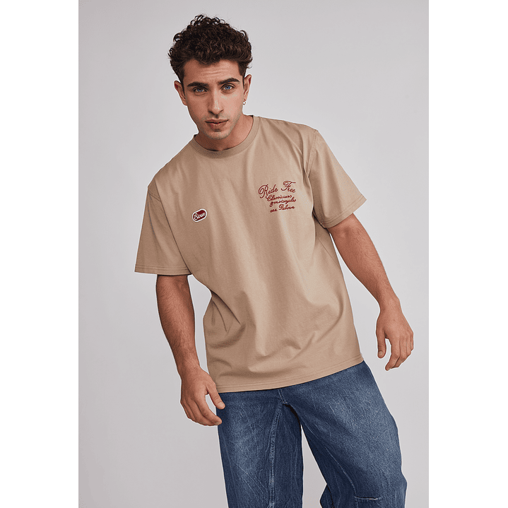 Polera Hombre Auto Garage Beige Sioux 1