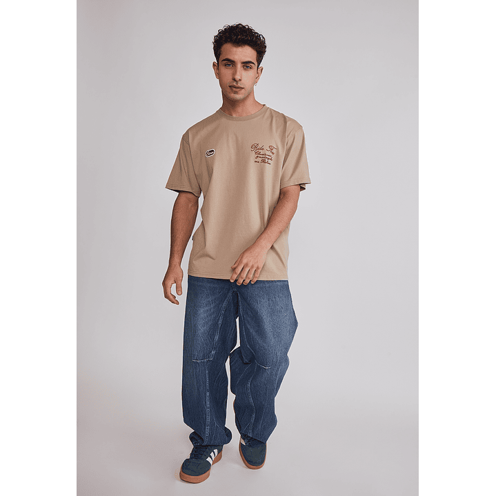 Polera Hombre Auto Garage Beige Sioux 2