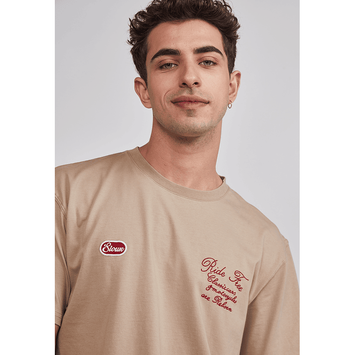 Polera Hombre Auto Garage Beige Sioux 4