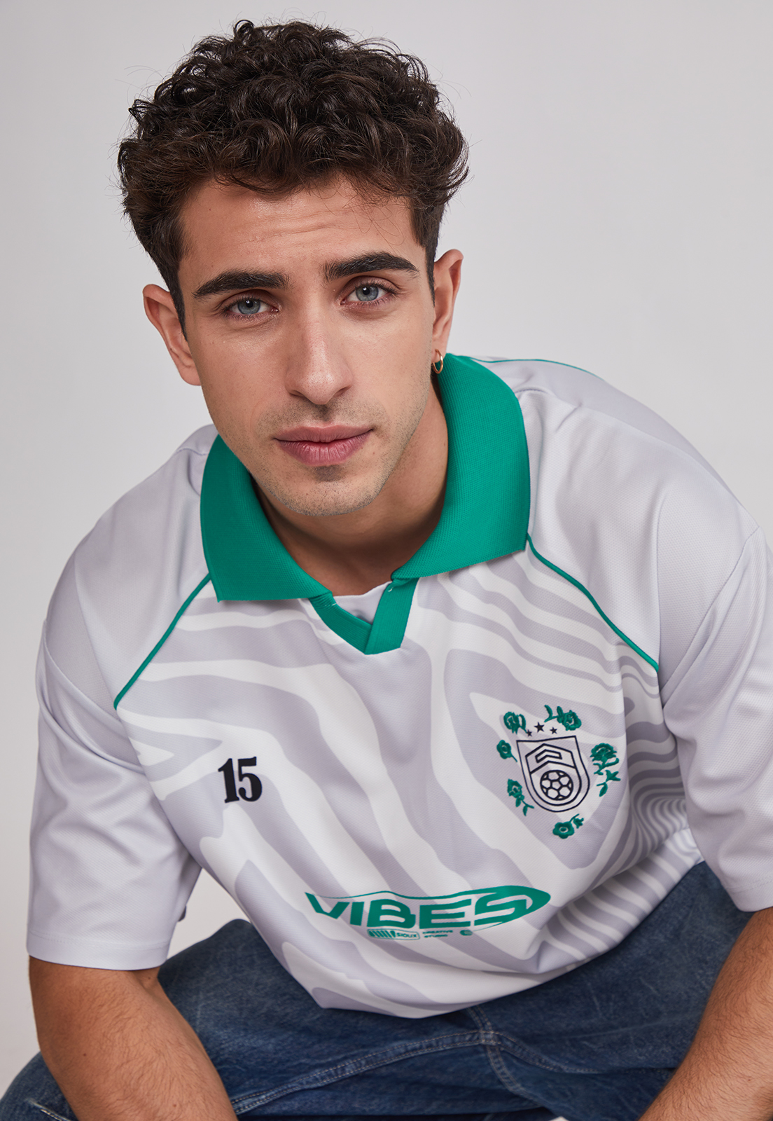 Polera Hombre Oversize Fútbol Retro Gris Sioux 4