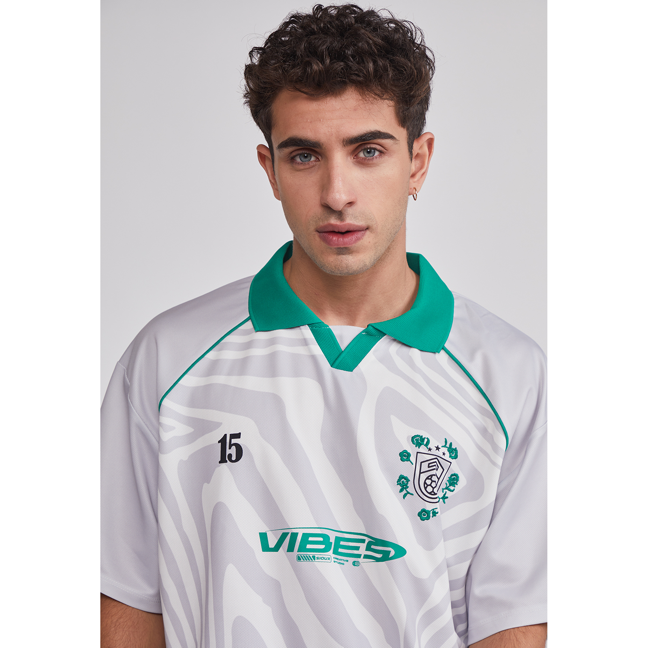 Polera Hombre Oversize Fútbol Retro Gris Sioux 5