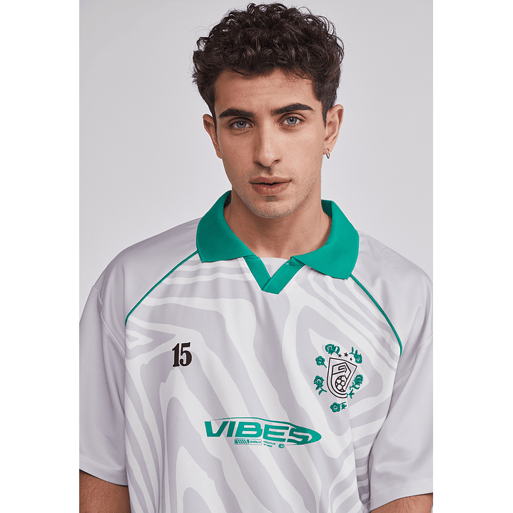 Polera Hombre Oversize Fútbol Retro Gris Sioux 5