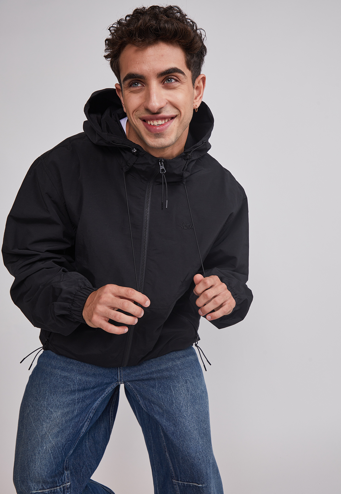 Cortaviento Hombre Basic Bordado Negro Sioux 5