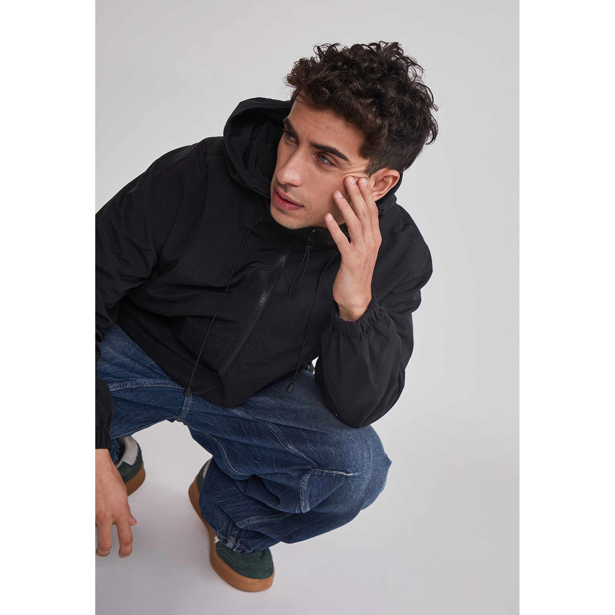 Cortaviento Hombre Basic Bordado Negro Sioux 3