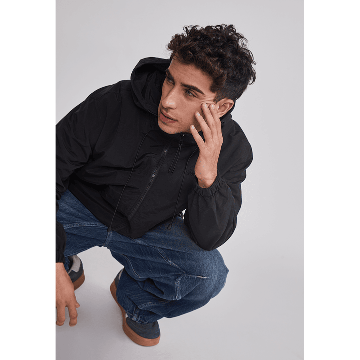 Cortaviento Hombre Basic Bordado Negro Sioux 3