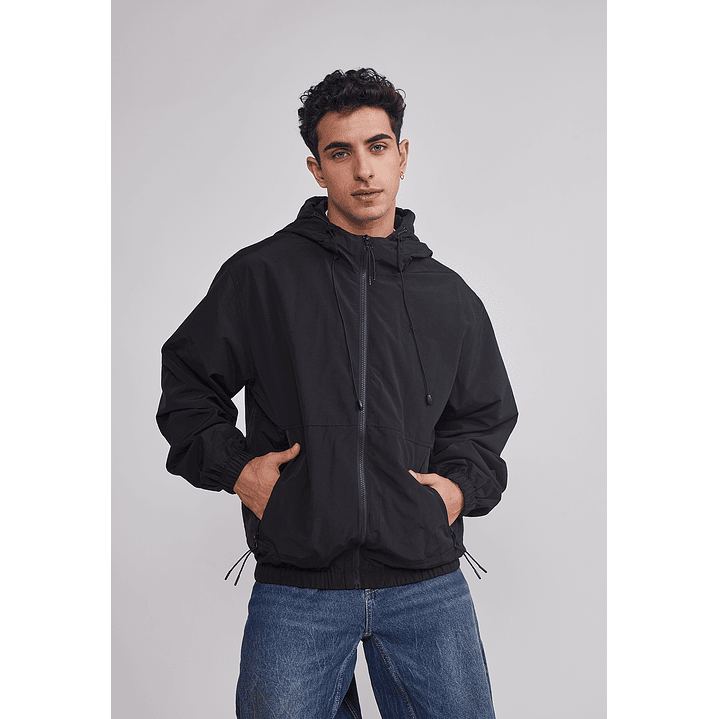 Cortaviento Hombre Basic Bordado Negro Sioux 2
