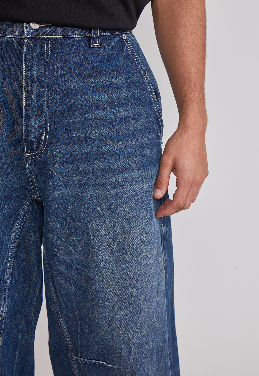 Jeans Hombre Balloon Moda Azul Sioux 4