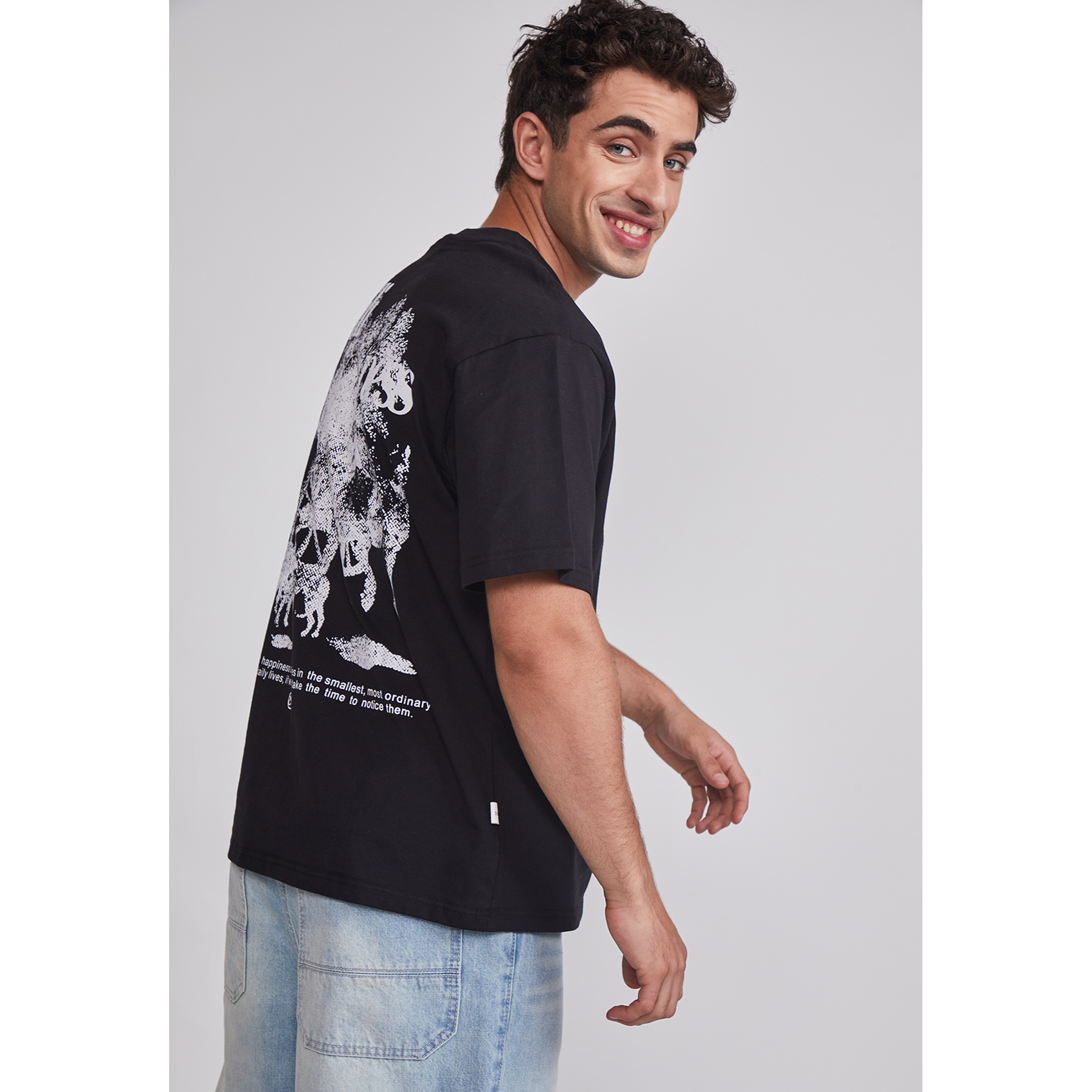 Polera Hombre Relaxed Carretas Negro Sioux 3