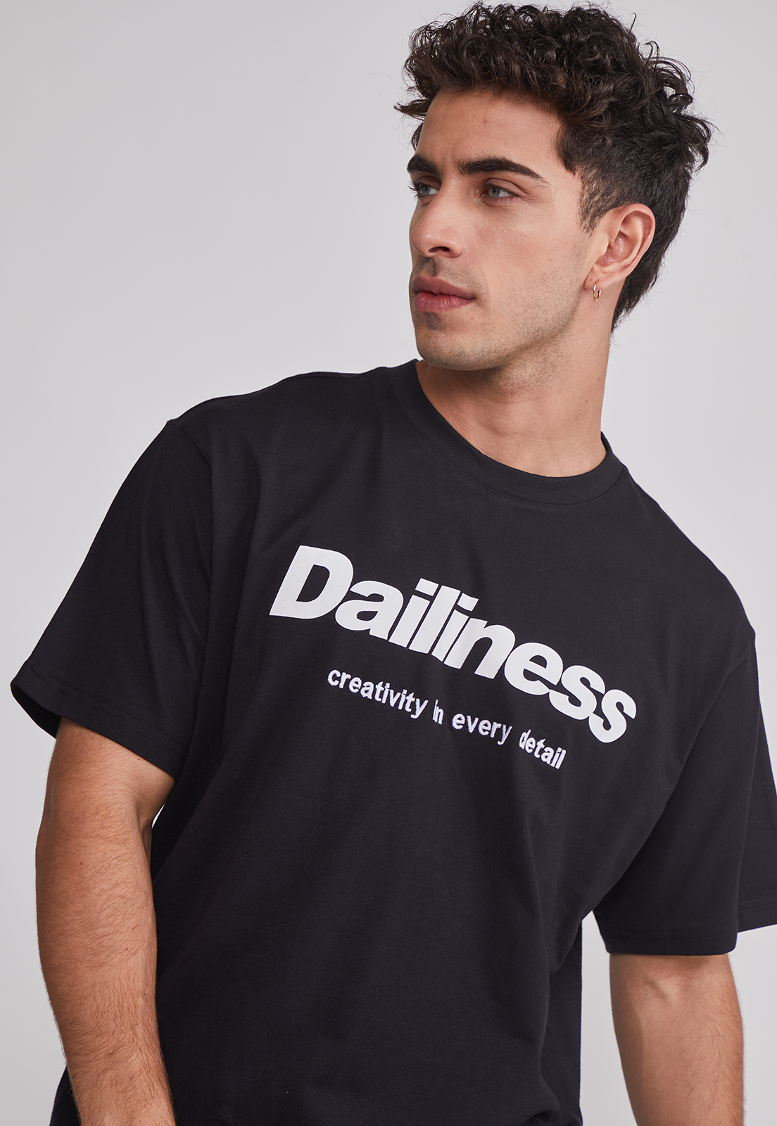 Polera Hombre Relaxed Carreras Negro Sioux 5