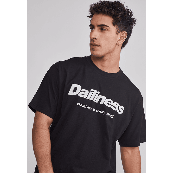 Polera Hombre Relaxed Carretas Negro Sioux 4