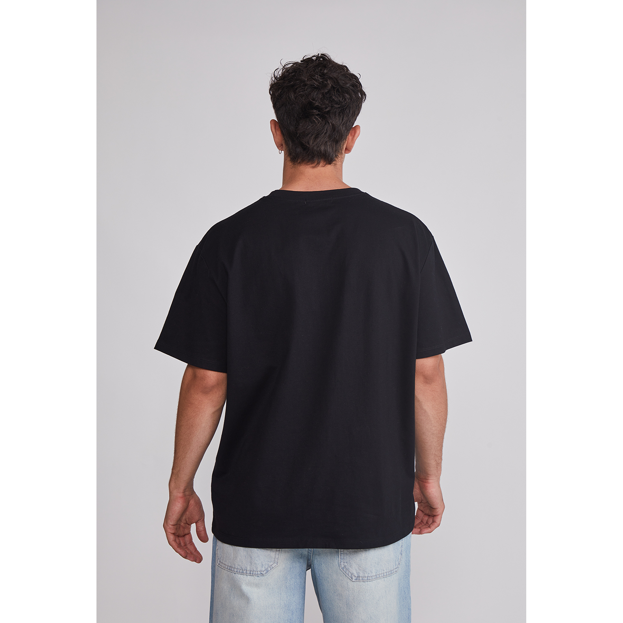 Polera Hombre Basic Lisa Negro Sioux 5