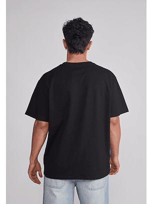 Polera Hombre Basic Lisa Negro Sioux