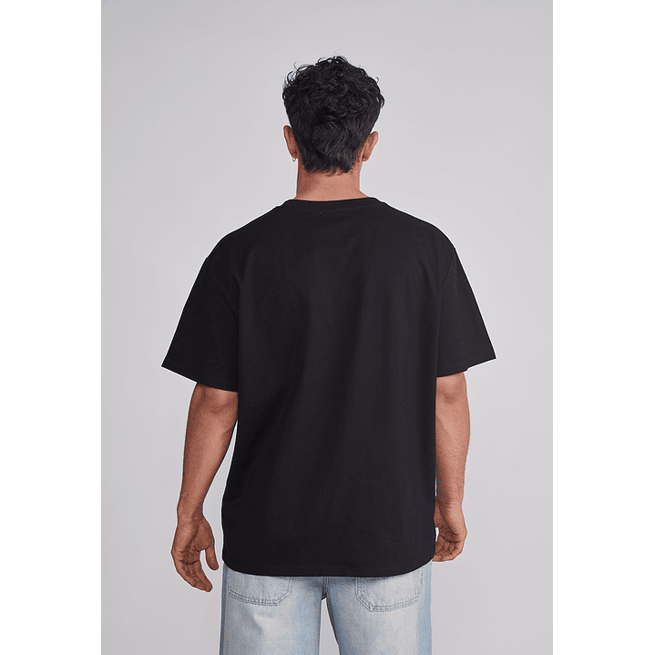 Polera Hombre Basic Lisa Negro Sioux 5