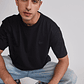 Polera Hombre Basic Lisa Negro Sioux - Miniatura 3