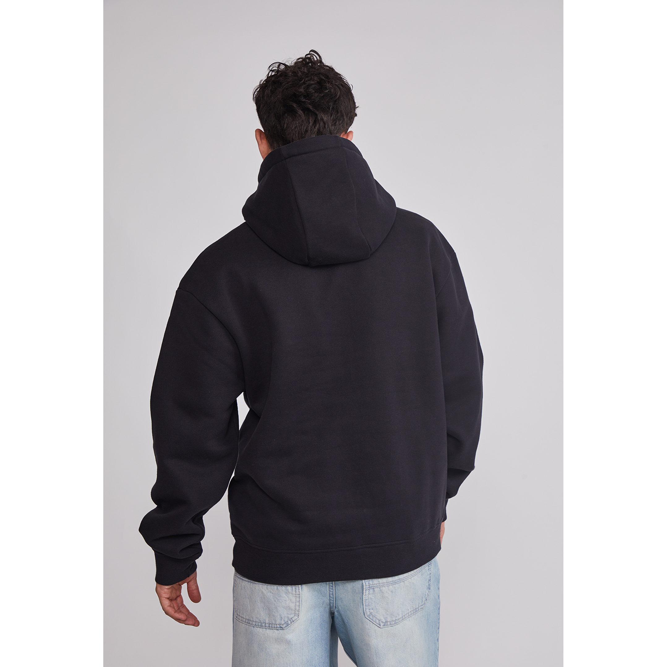 Polerón Hombre Gorro Básico Negro Sioux 5