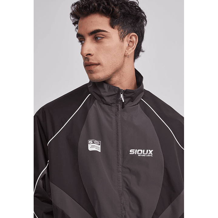 Cortaviento Hombre Técnico Sport Negro Sioux 4