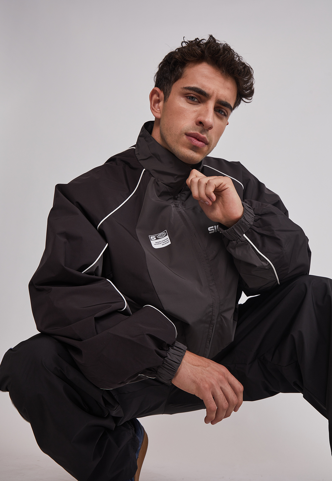 Cortaviento Hombre Técnico Sport Negro Sioux 4