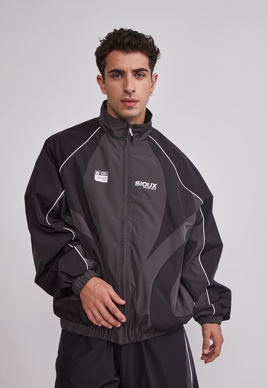 Cortaviento Hombre Técnico Sport Negro Sioux 1