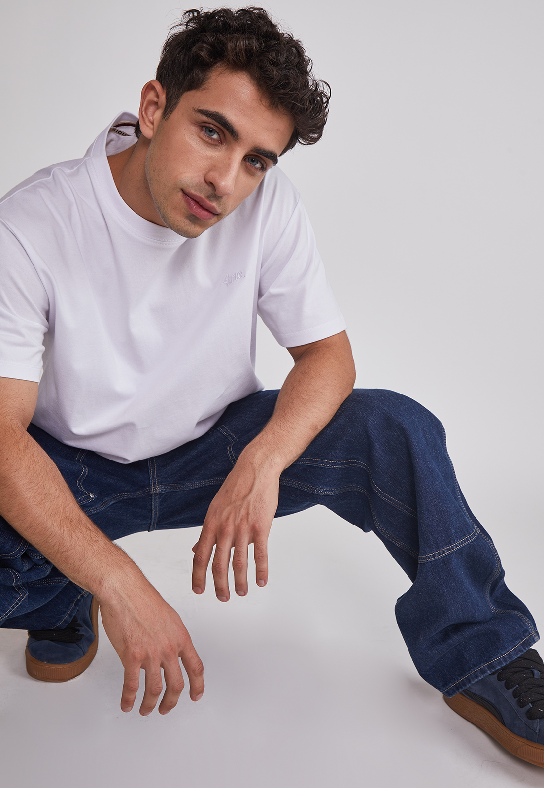 Polera Hombre Basic Lisa Blanco Sioux 4