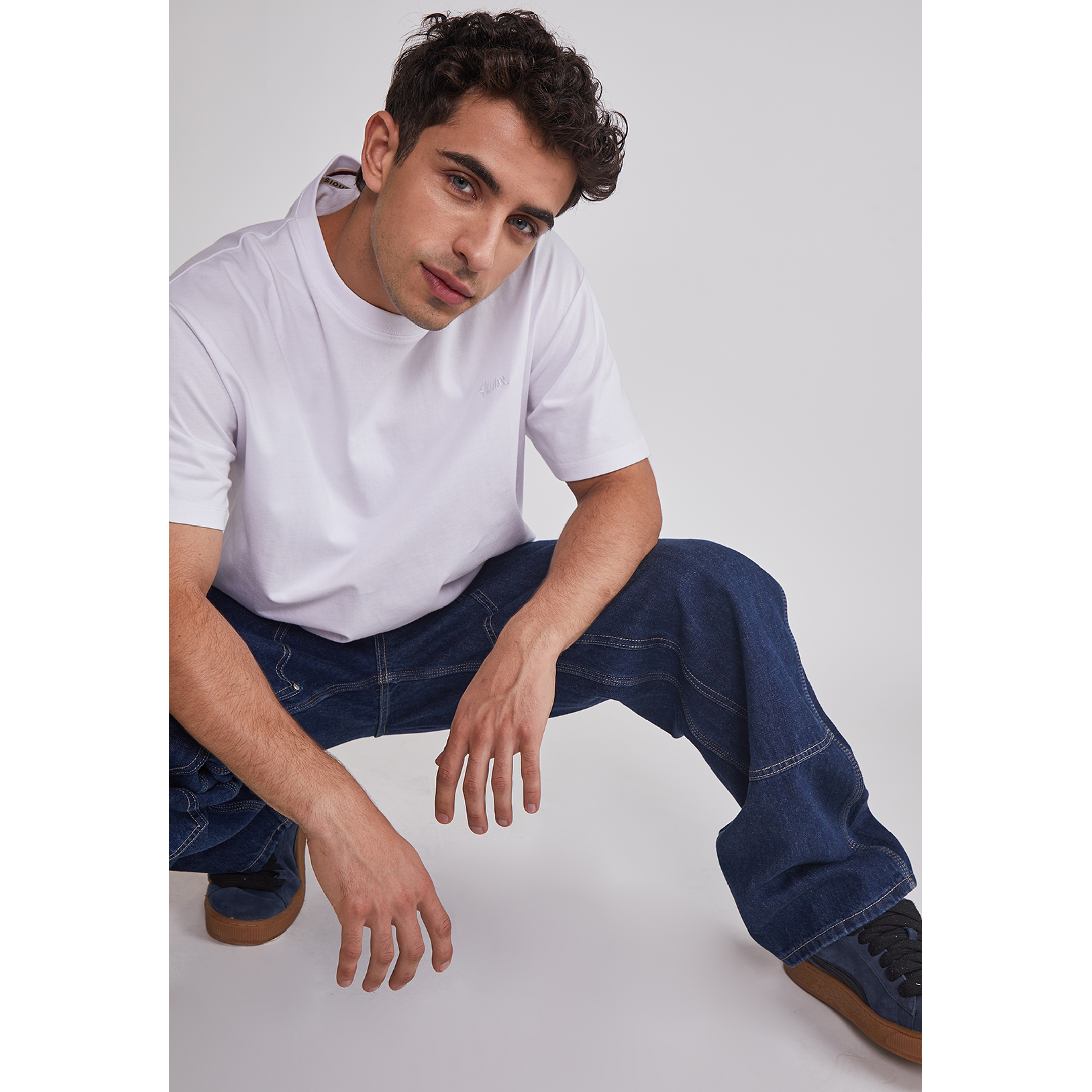 Polera Hombre Basic Lisa Blanco Sioux 3