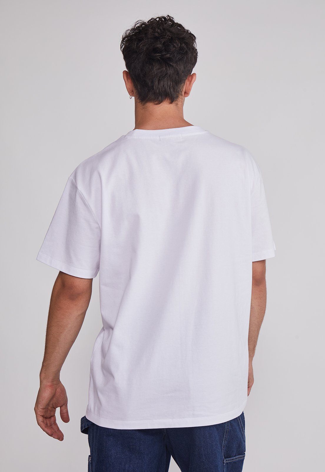 Polera Hombre Basic Lisa Blanco Sioux 2