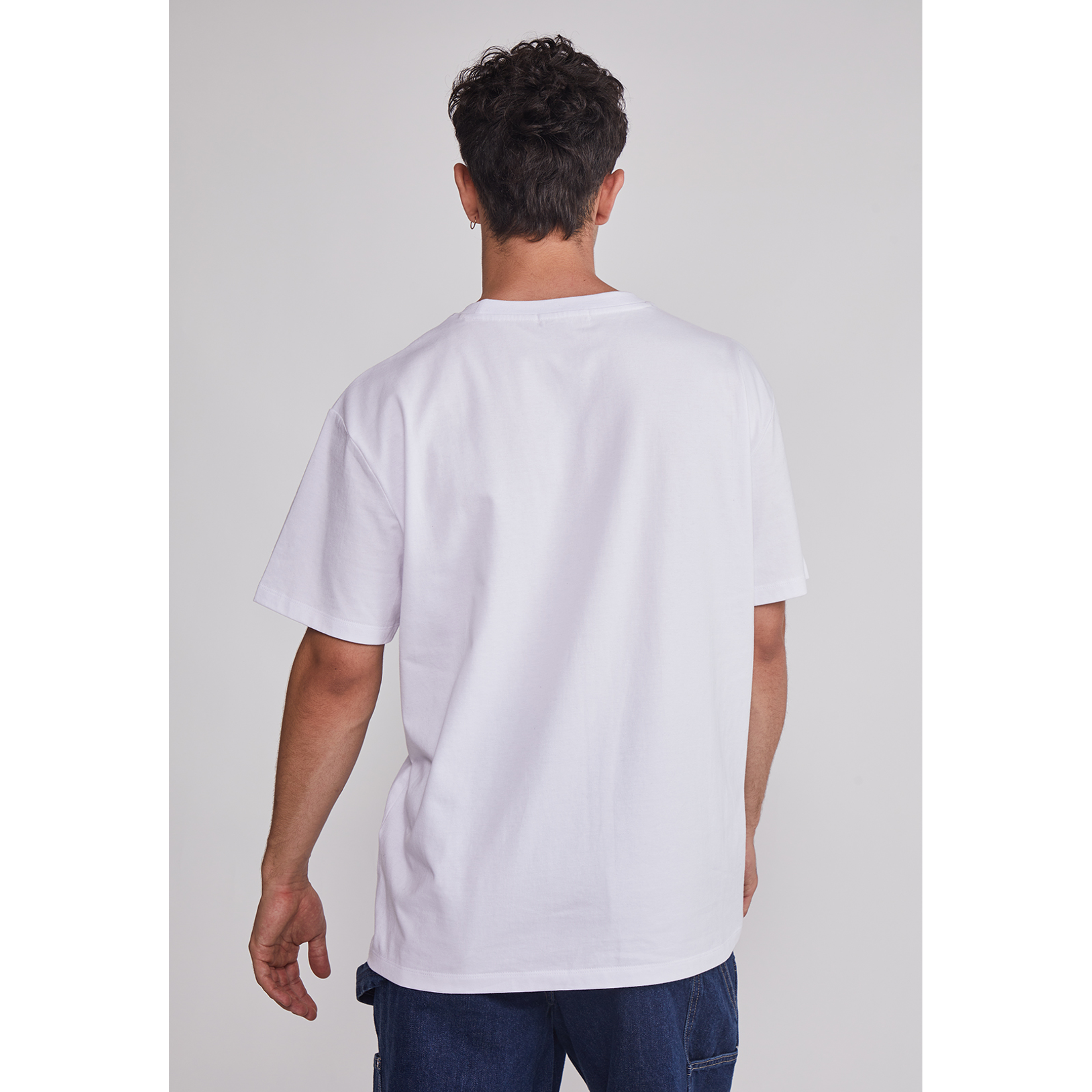 Polera Hombre Basic Lisa Blanco Sioux 5