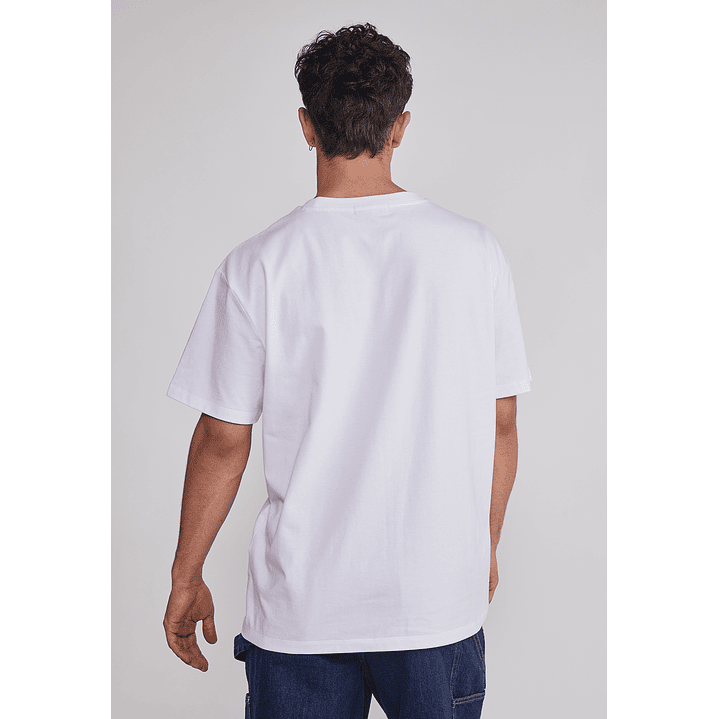 Polera Hombre Basic Lisa Blanco Sioux 5