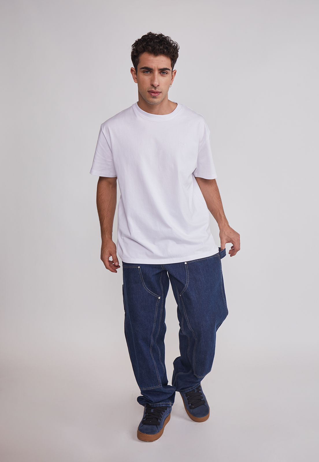 Polera Hombre Basic Lisa Blanco Sioux 3