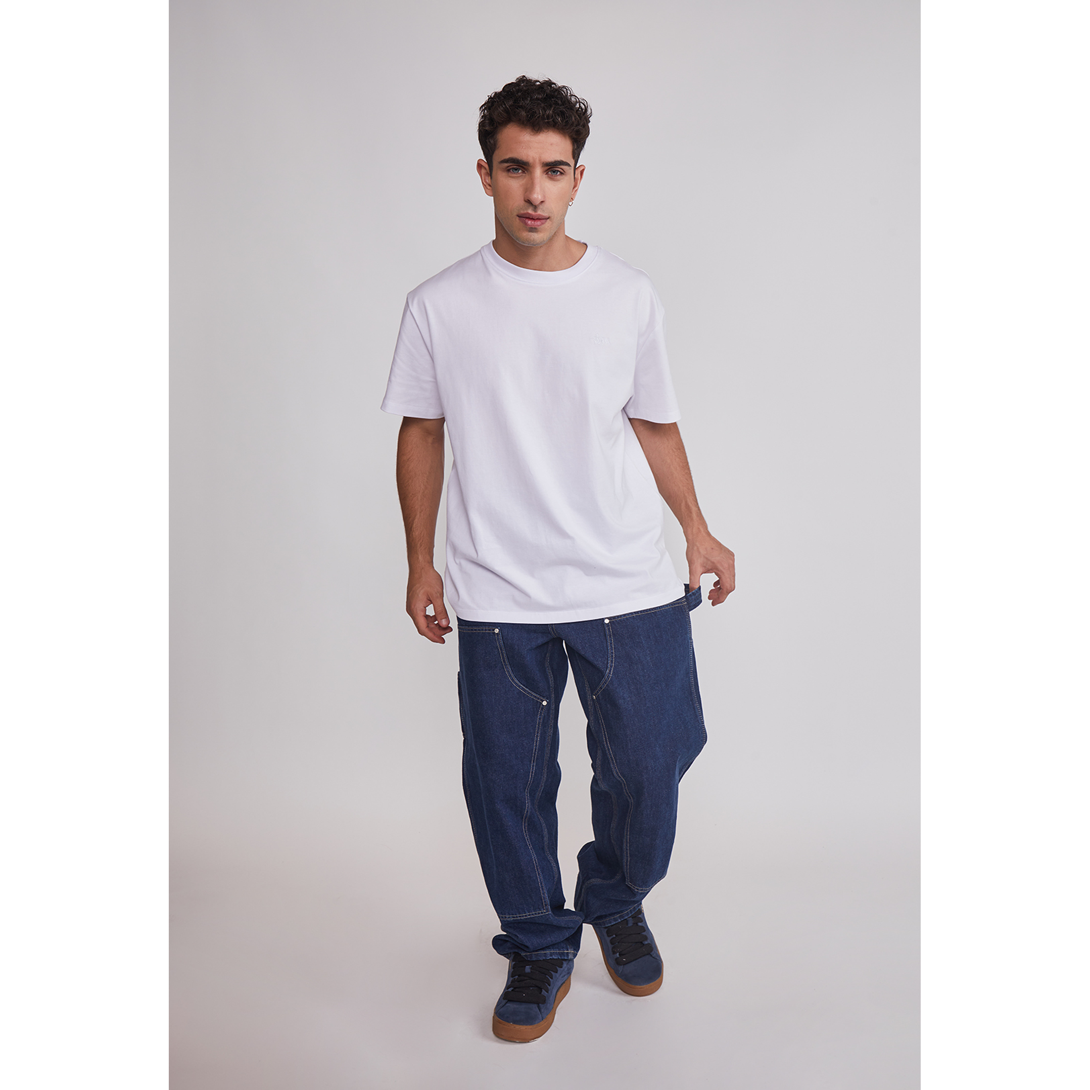 Polera Hombre Basic Lisa Blanco Sioux 2