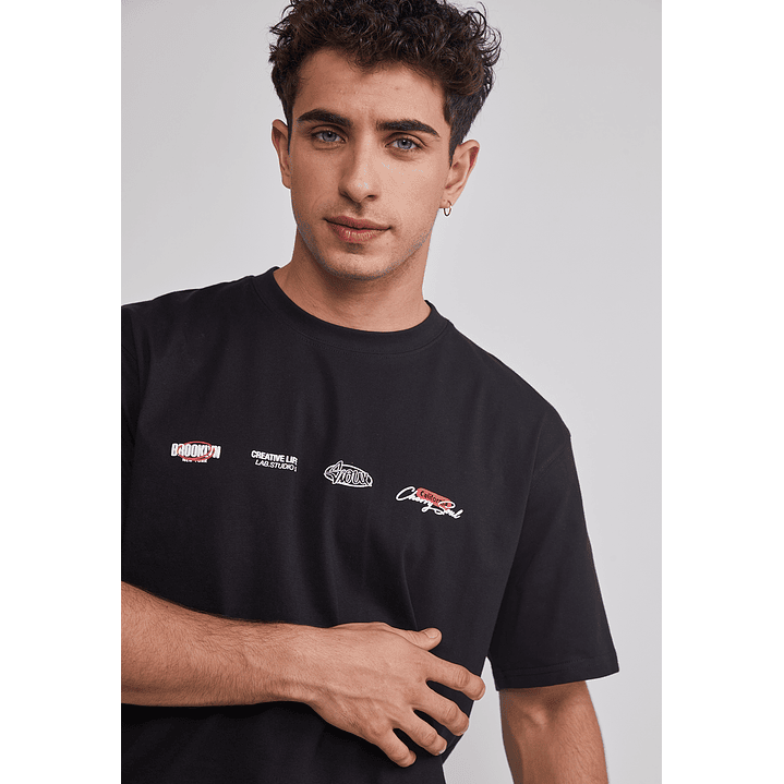 Polera Hombre Cherry Negro Sioux 4