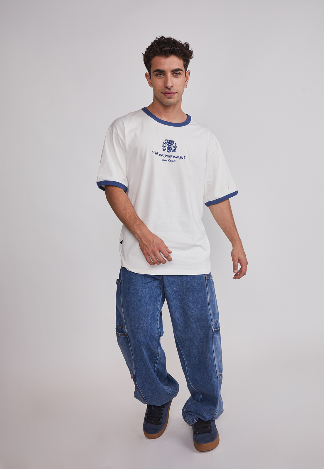 Polera Hombre Contraste Blanco Sioux 3