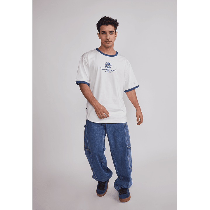 Polera Hombre Contraste Blanco Sioux 2