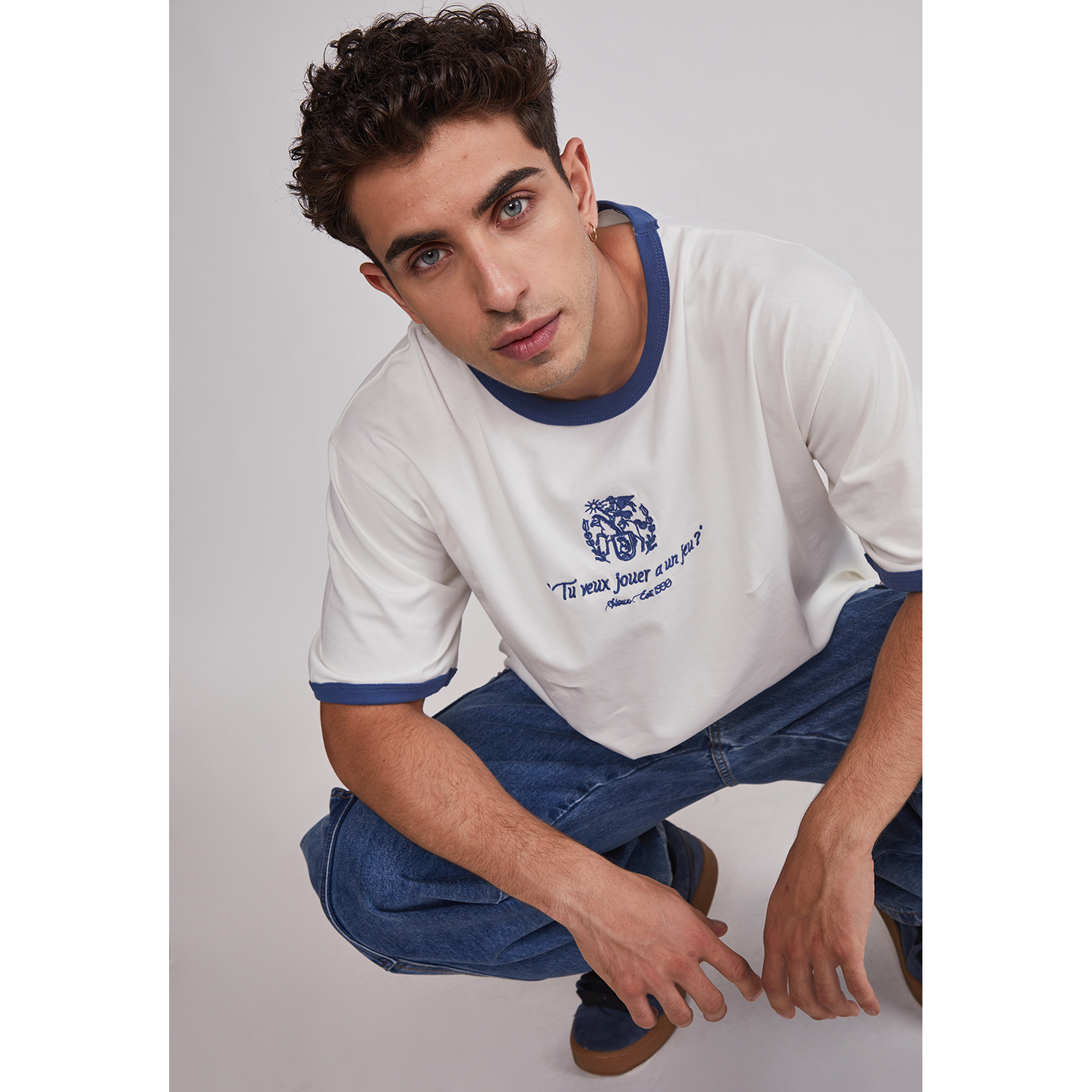 Polera Hombre Contraste Blanco Sioux 3