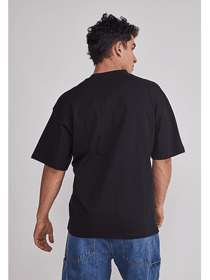 Polera Hombre Bordados Negro Sioux