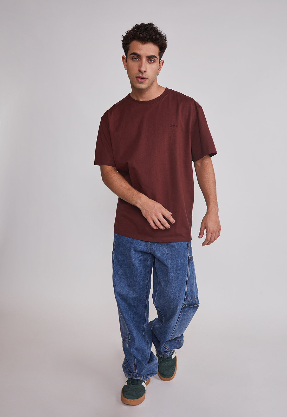 Polera Hombre Basic Lisa Café Sioux 3