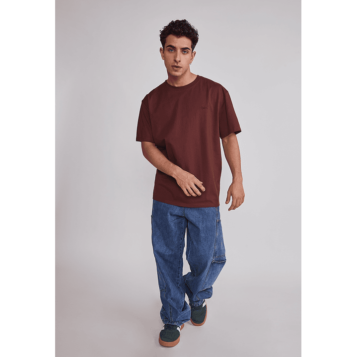 Polera Hombre Basic Lisa Café Sioux 2