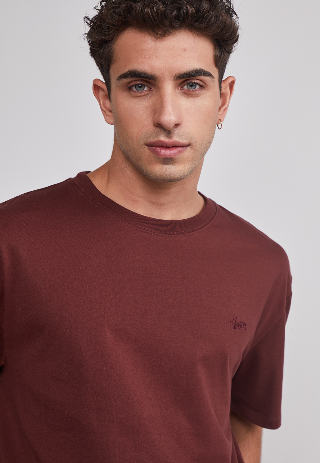 Polera Hombre Basic Lisa Café Sioux 4