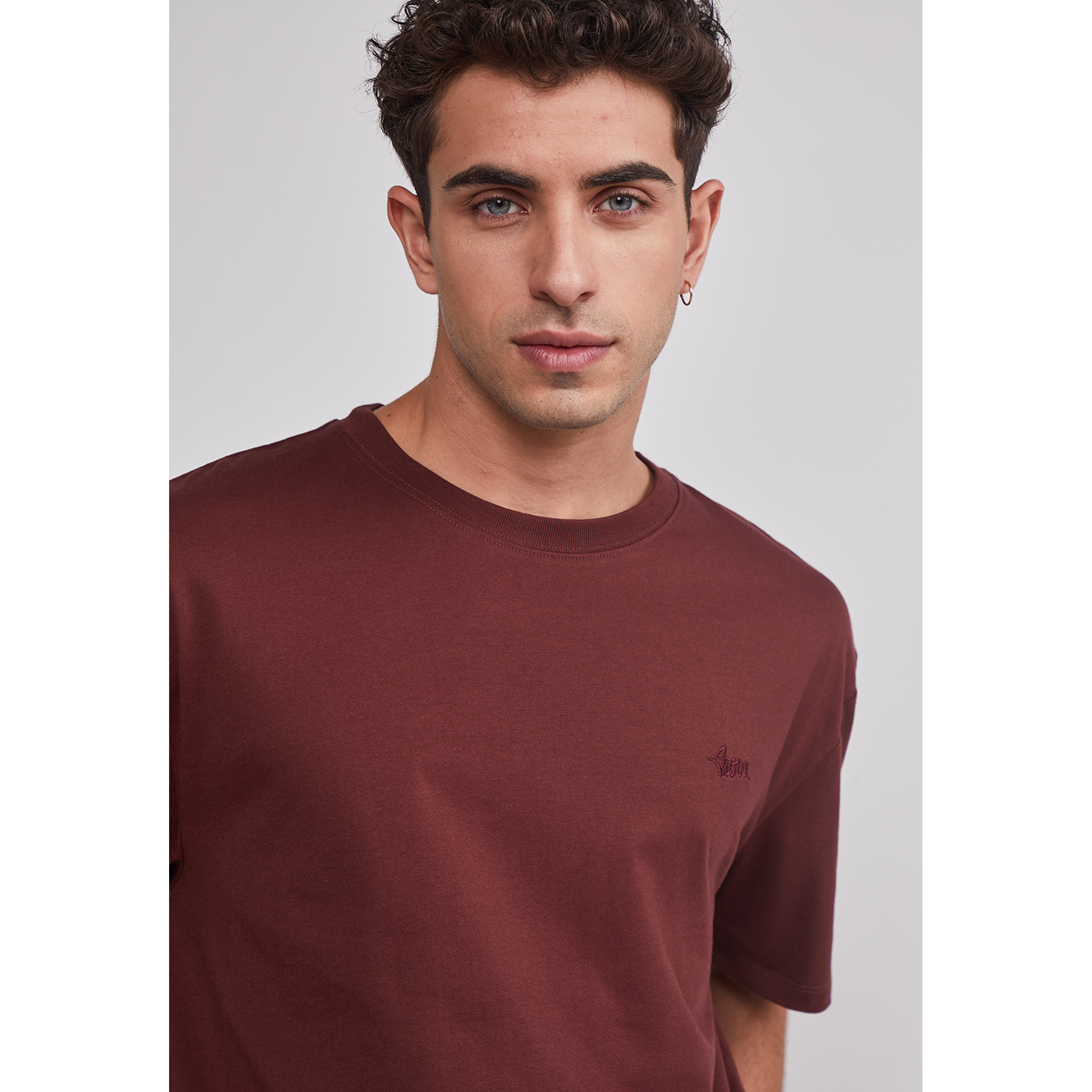 Polera Hombre Basic Lisa Café Sioux 3