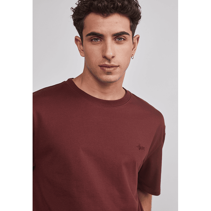 Polera Hombre Basic Lisa Café Sioux 3