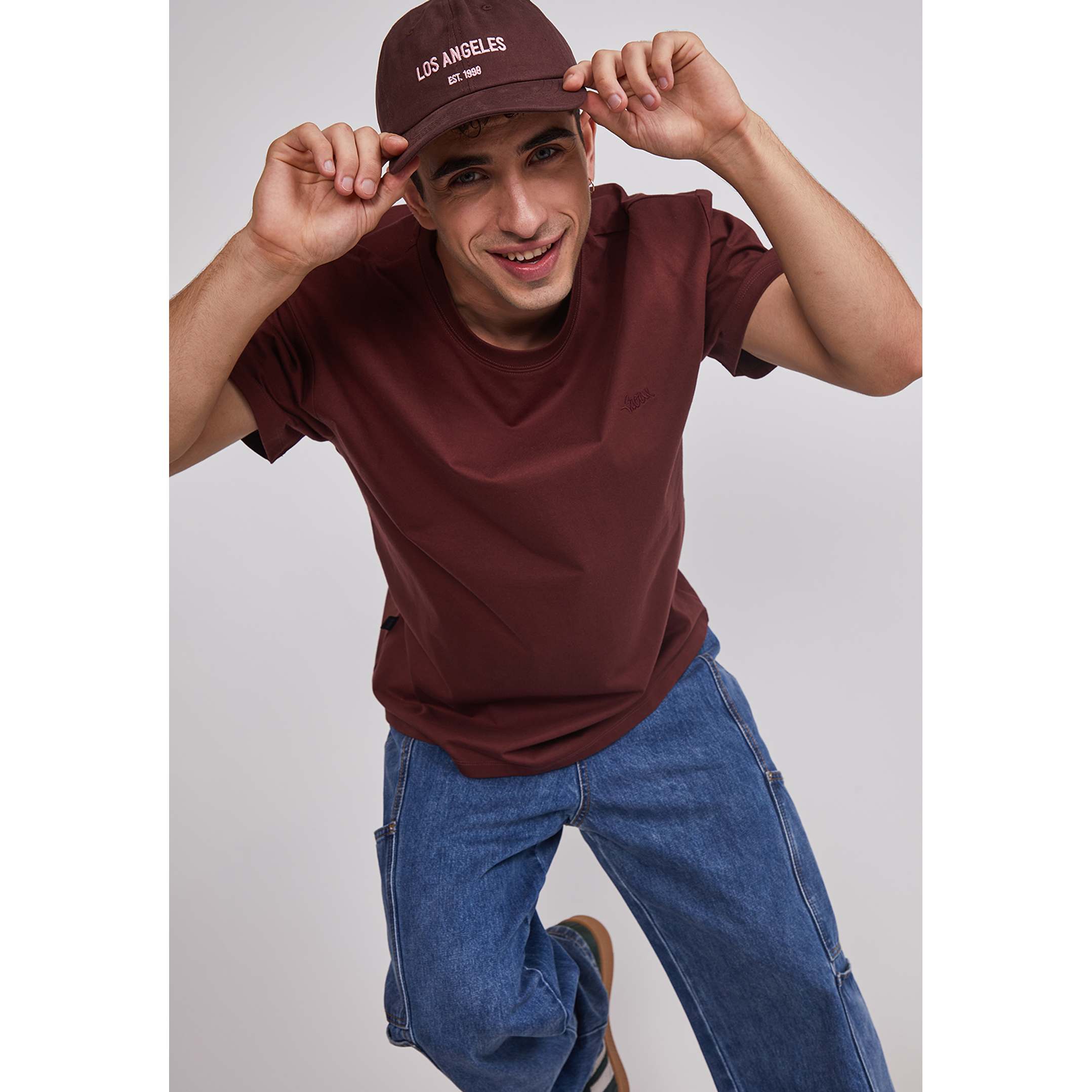 Polera Hombre Basic Lisa Café Sioux 5