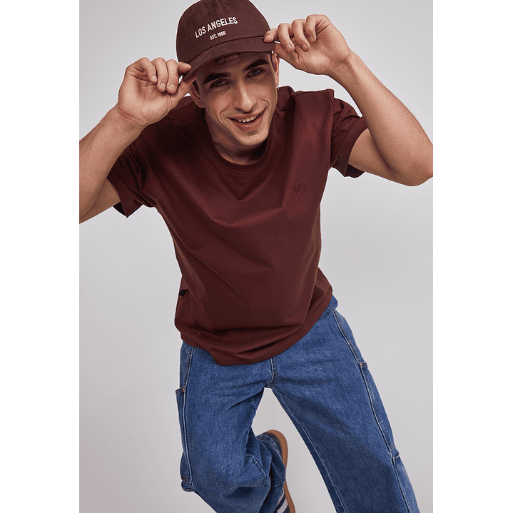 Polera Hombre Basic Lisa Café Sioux 5