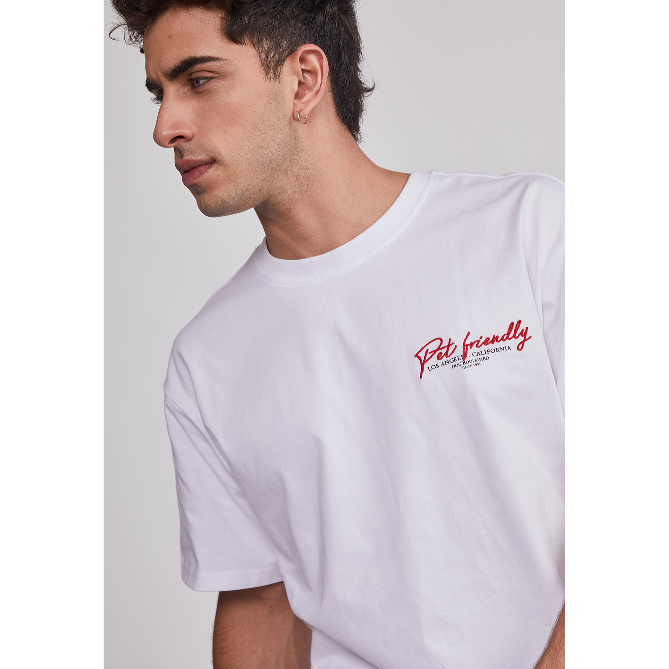Polera Hombre Pet Friendly Blanco Sioux 5