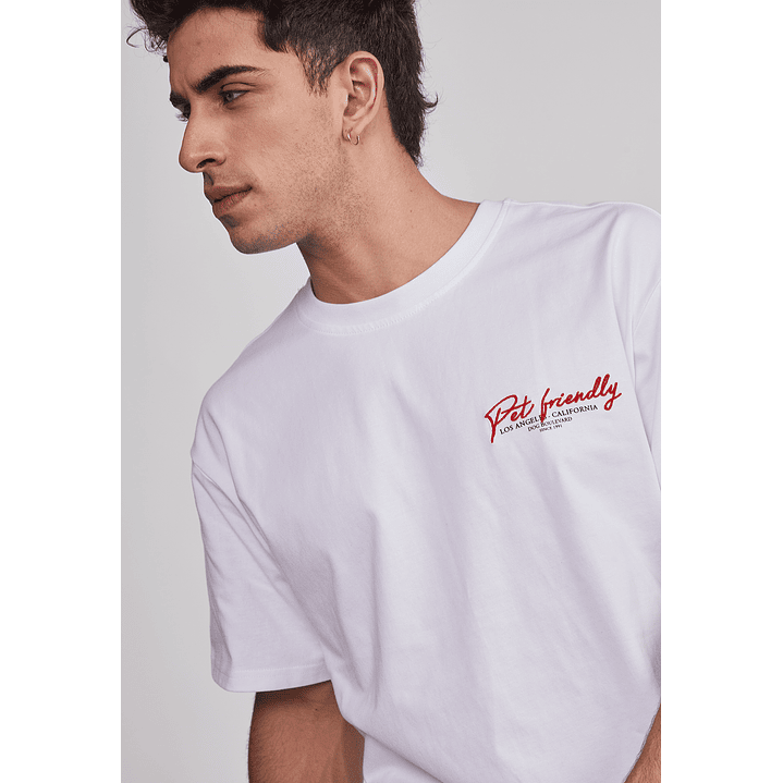 Polera Hombre Pet Friendly Blanco Sioux 5