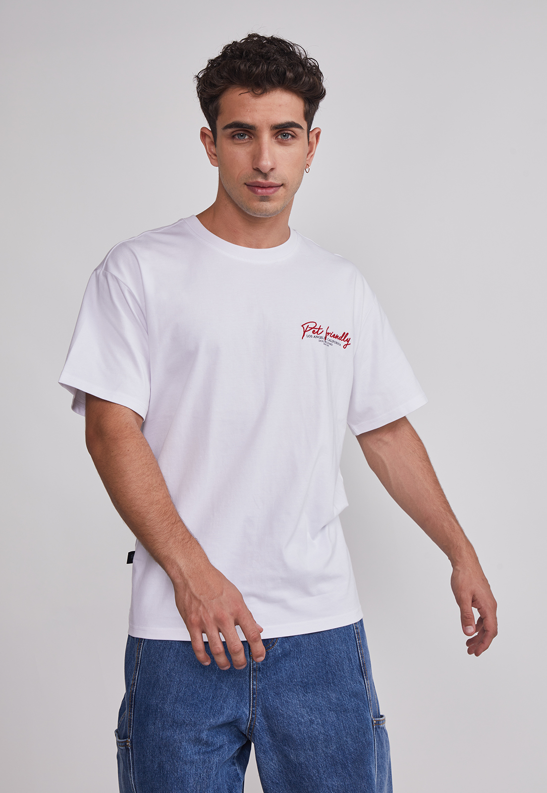 Polera Hombre Pet Friendly Blanco Sioux 1